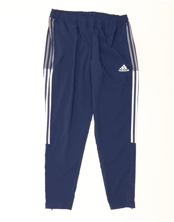ADIDAS Mens Aeroready Tracksuit Trousers Large  Navy Blue Polyester