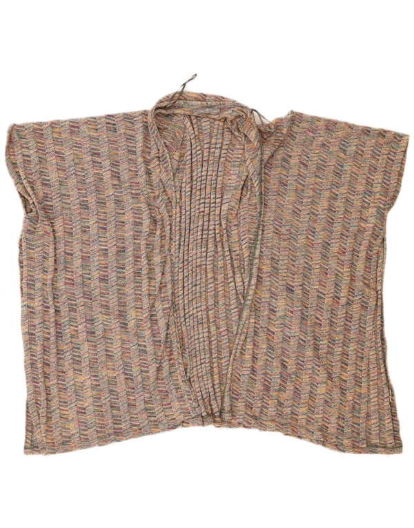 Zara Mujer Cárdigan De Manga Corta Suéter UK 12 Medium Multicolor