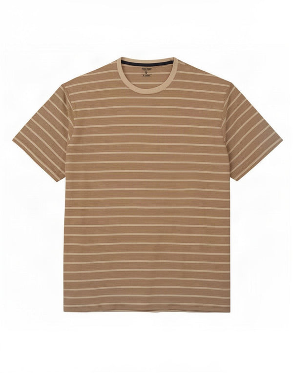 James Pringle Camiseta Hombre Top XL Algodón A Rayas Beige