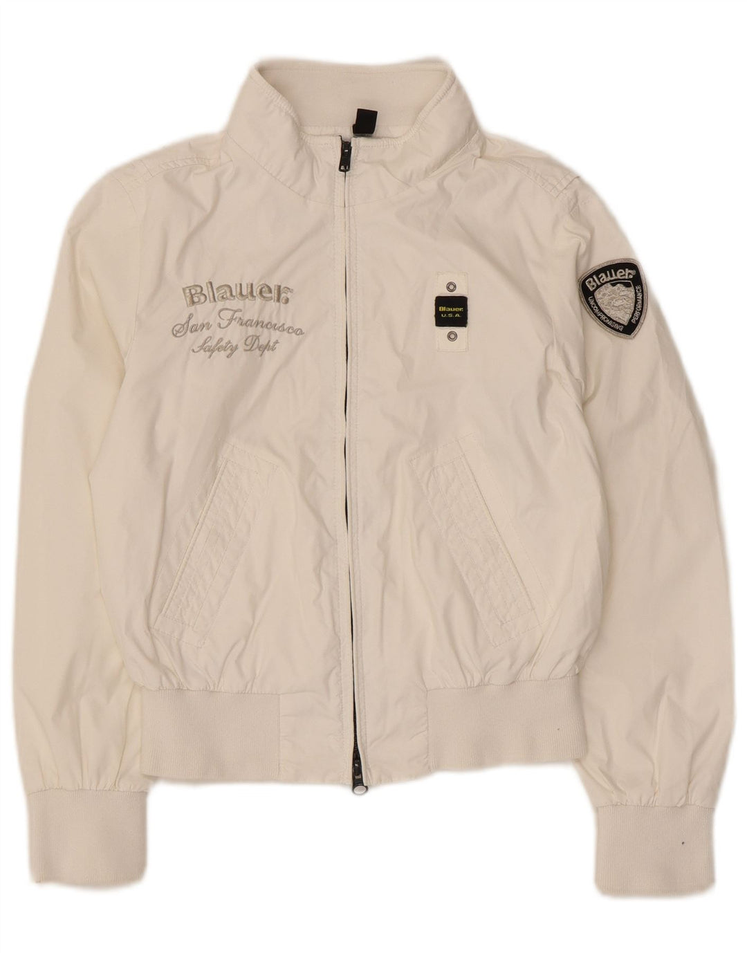 Blauer Chaqueta bomber estampada para niña 9-10 años Nylon blanco