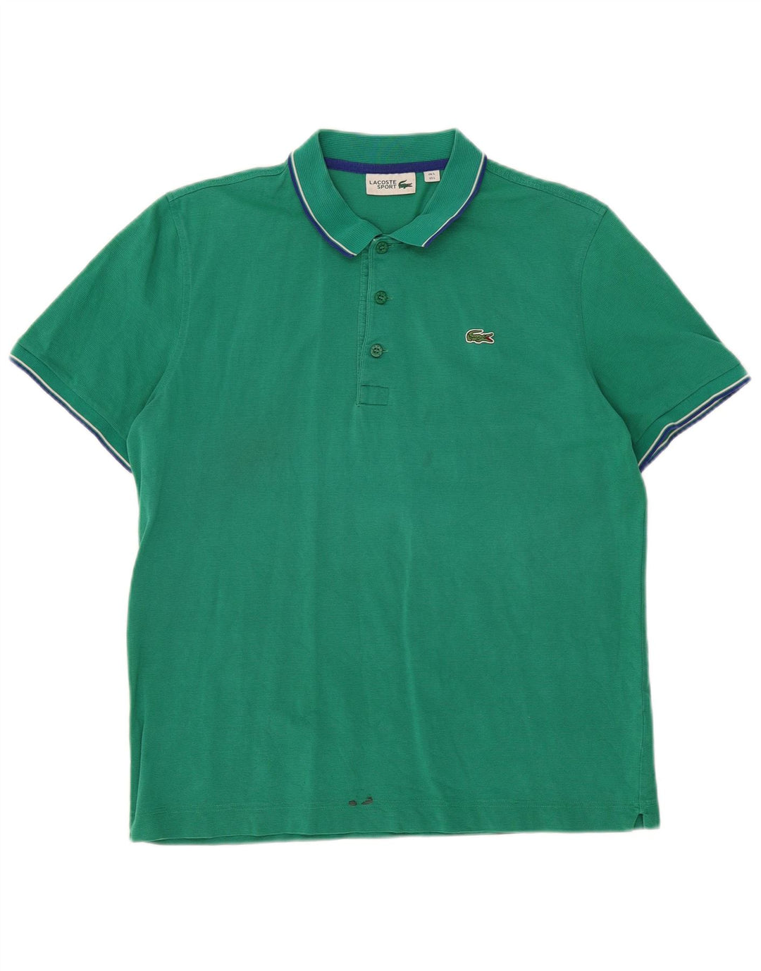 LACOSTE Polo para hombre talla 5 grande algodón verde