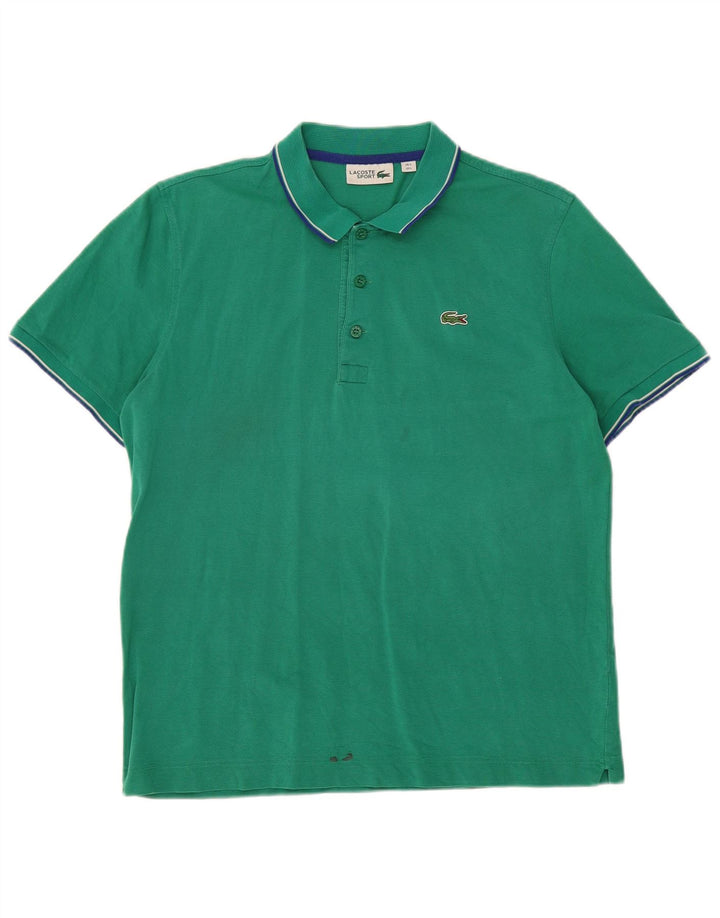 LACOSTE Polo para hombre talla 5 grande algodón verde