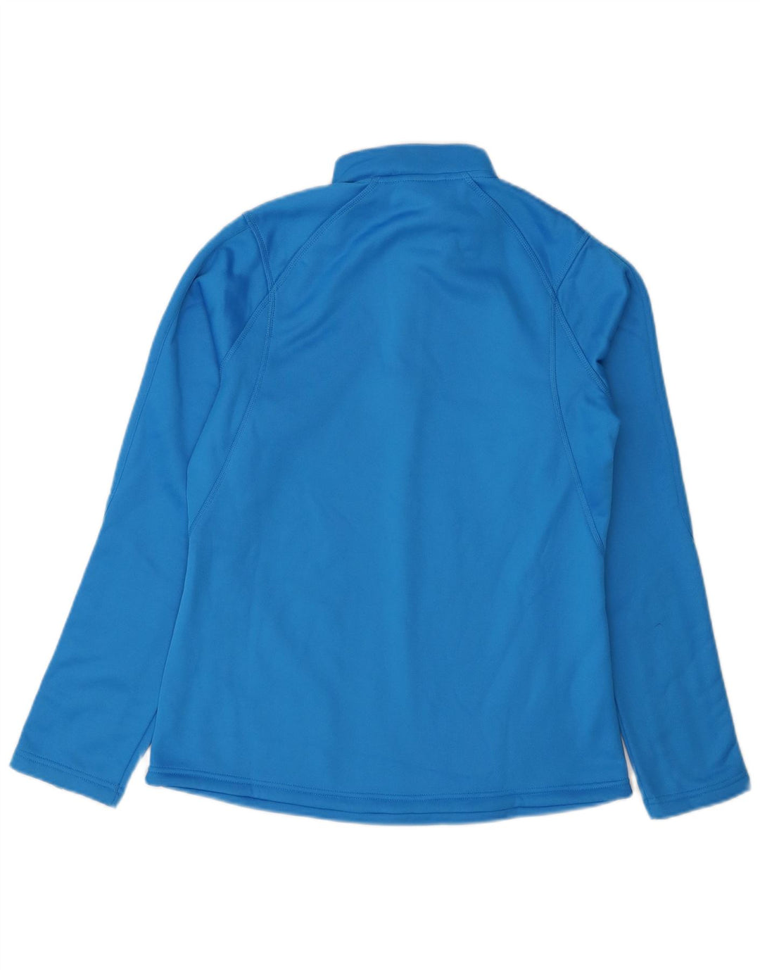 ADIDAS Mujer Climawarm Zip Neck Sudadera Jumper UK 14 Azul Medio
