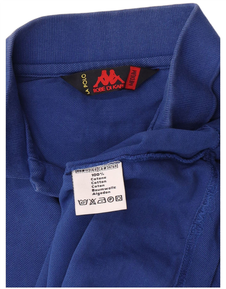 Polo Kappa Hombre Algodón Azul Medio