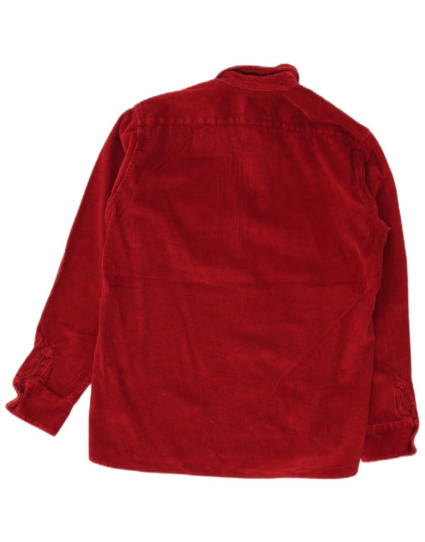 Polo Ralph Lauren Camisa de pana para mujer Reino Unido 46 Grande Algodón rojo