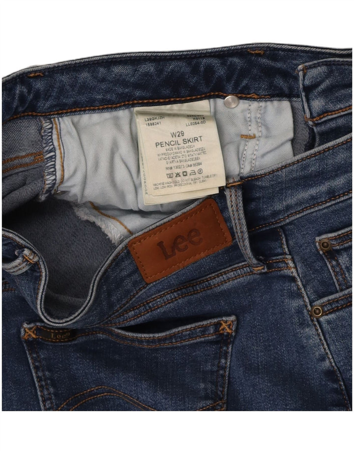 LEE Womens Denim Pencil Skirt W29 Medium  Blue Lyocell