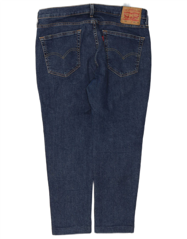 Levi's Hombre 514 Vaqueros Cropped W34 L24 Algodón Azul Marino