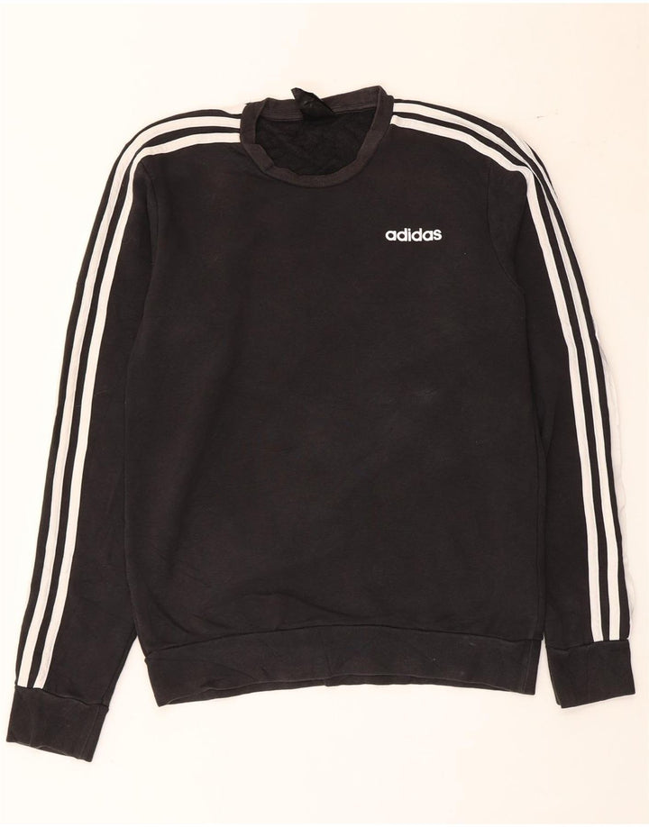 Adidas Hombre Sudadera Jumper Small Negro Algodón