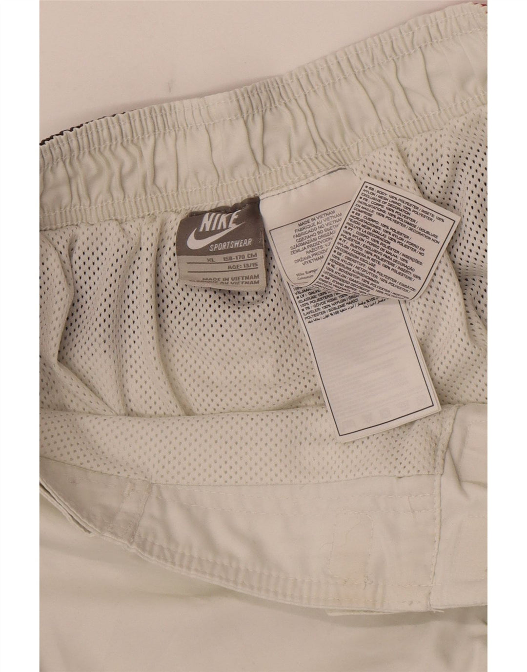 Nike Bañador para niño 13-14 años XL Blanco Colorblock Poliéster