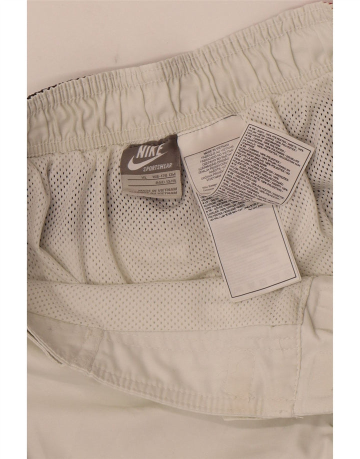 Nike Bañador para niño 13-14 años XL Blanco Colorblock Poliéster