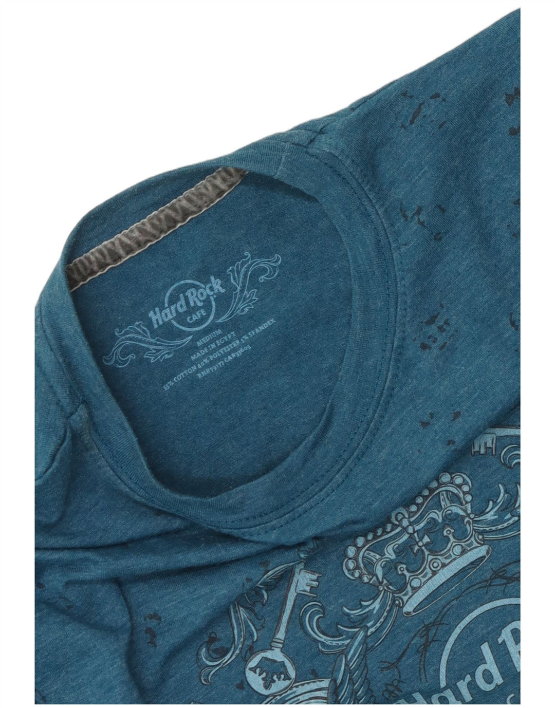 Hard Rock Cafe Mujer Sharm El Sheikh Camiseta Gráfica Top UK 40 Azul Medio
