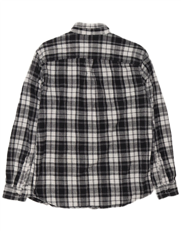 L.L.Bean Camisa de franela ligeramente ajustada para hombre Algodón a cuadros negro mediano