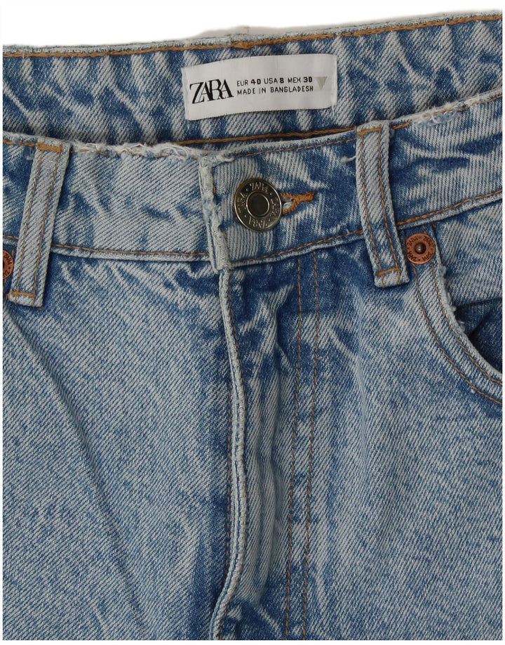 Zara Jeans De Cintura Alta Para Mujer EU 40 Medium W30 L27 Algodón Azul