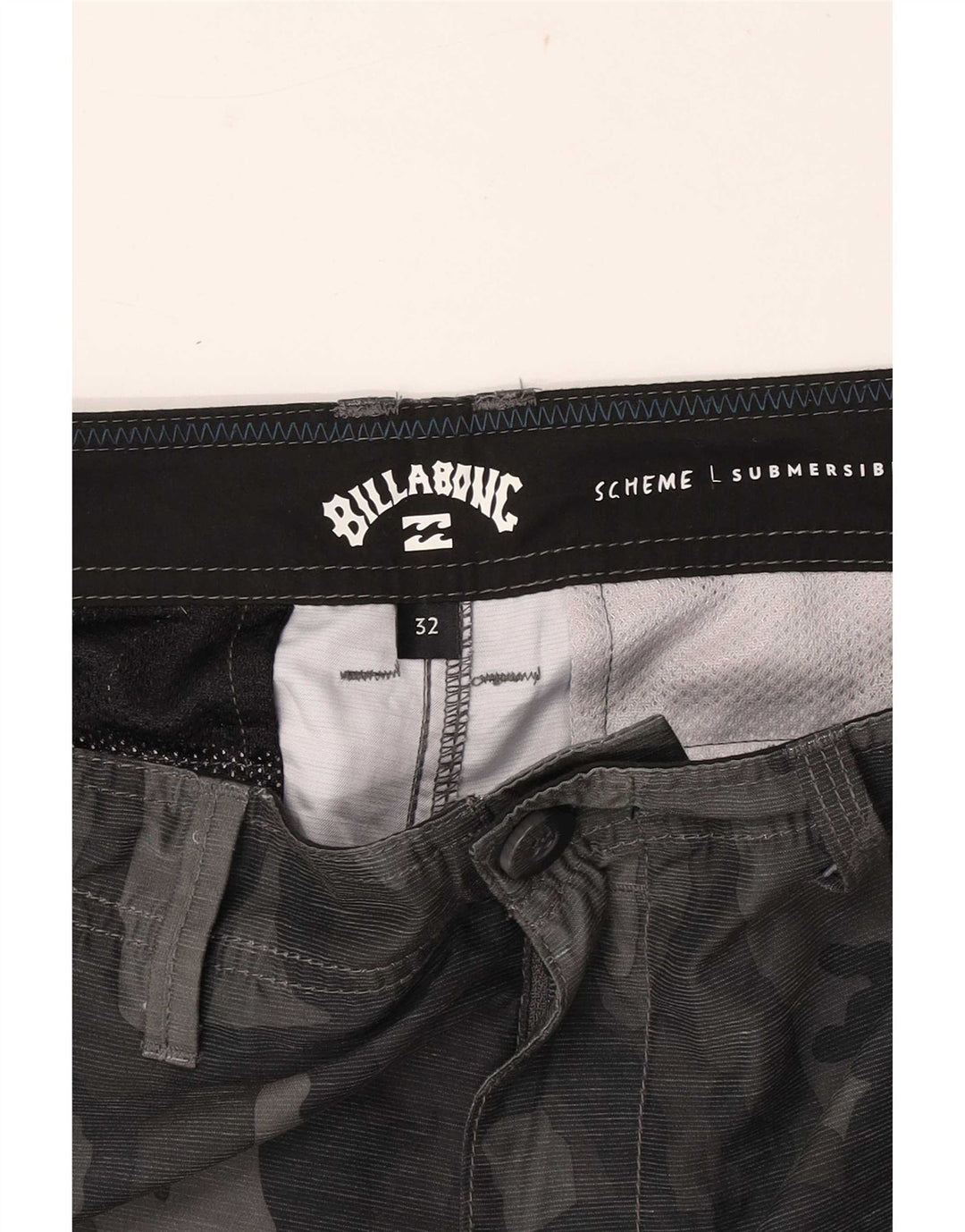 Pantalones cortos cargo Billabong para hombre W32 camuflaje gris medio