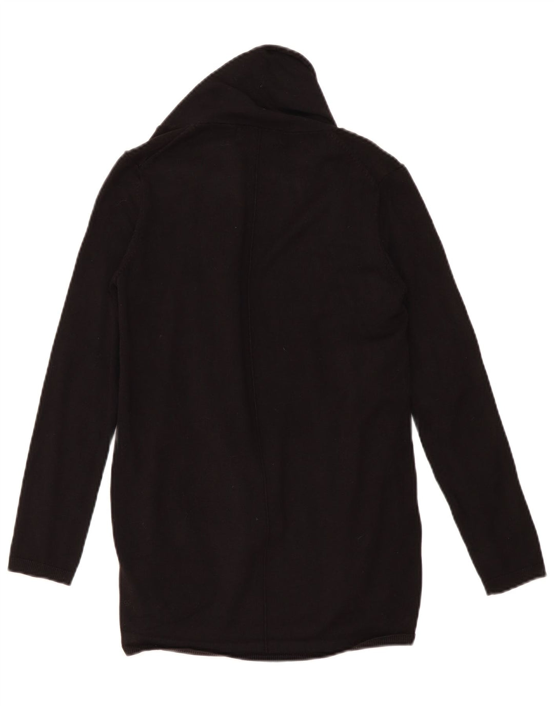 Zara Mujer Cárdigan Abierto Suéter UK 12 Medium Negro