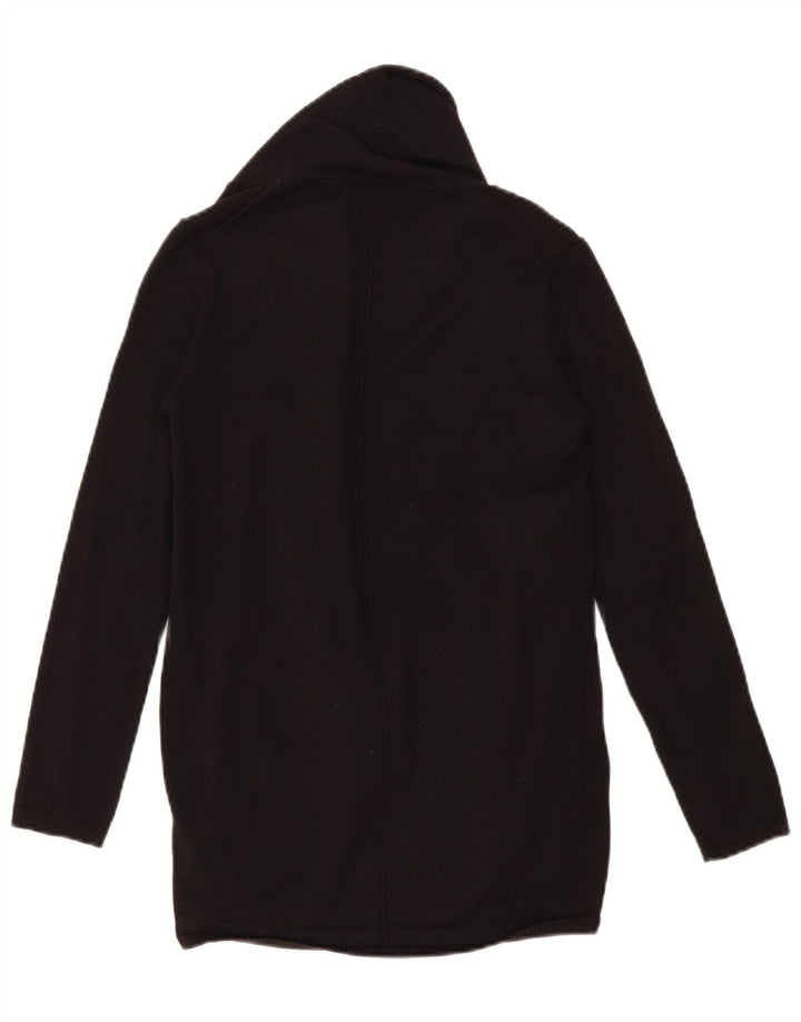 Zara Mujer Cárdigan Abierto Suéter UK 12 Medium Negro