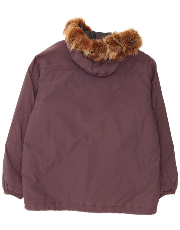 Belfe Parka con capucha para hombre IT 54 2XL Nylon burdeos