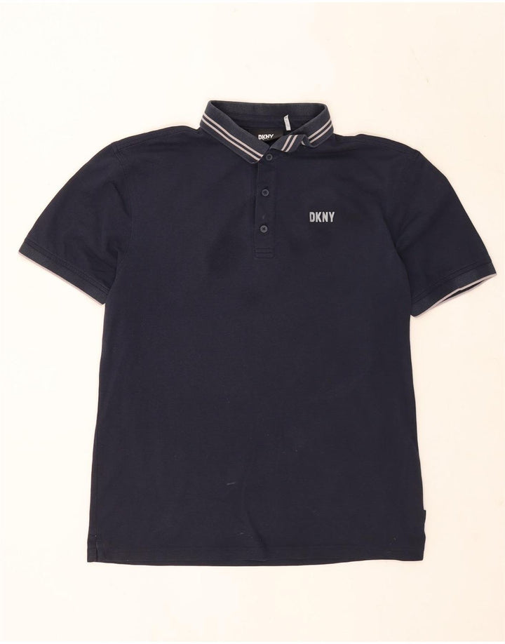Polo Dkny Hombre Rayas Azul Marino Mediano