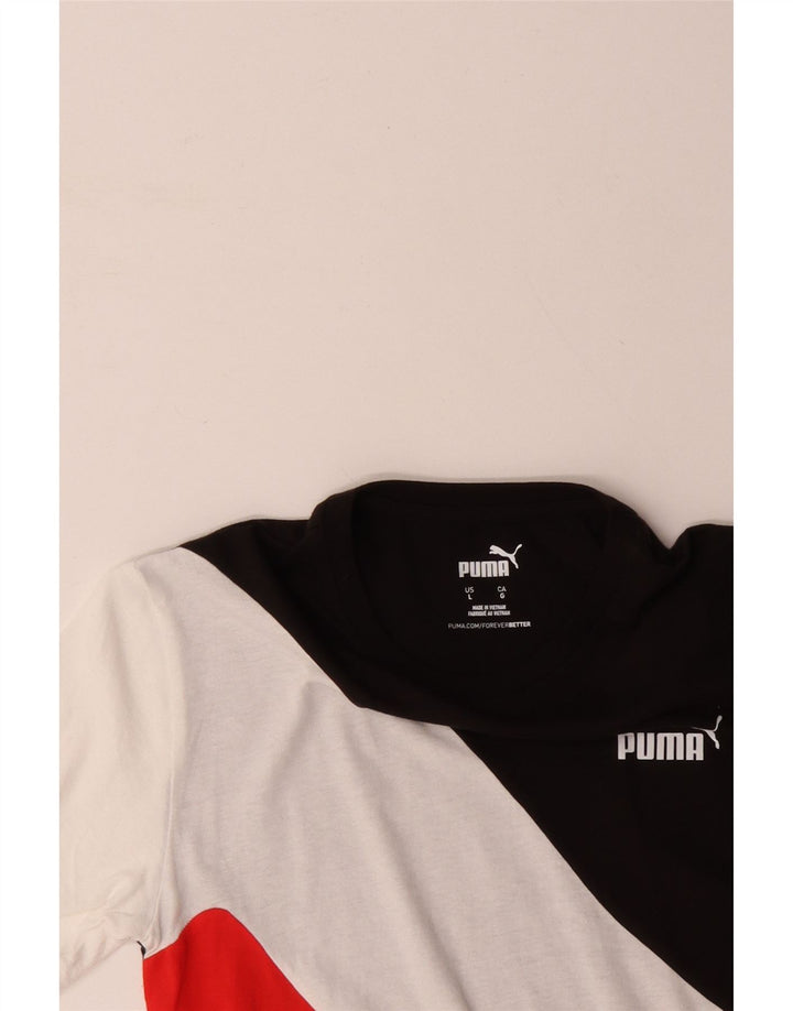 PUMA Camiseta para mujer Top UK 40 Grande Multicolor Colorblock Algodón