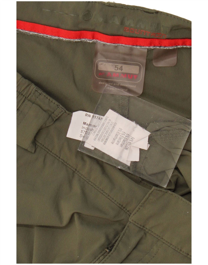 MAMMUT Pantalones rectos de senderismo para hombre IT 54 2XL W36 L32 Caqui Nylon