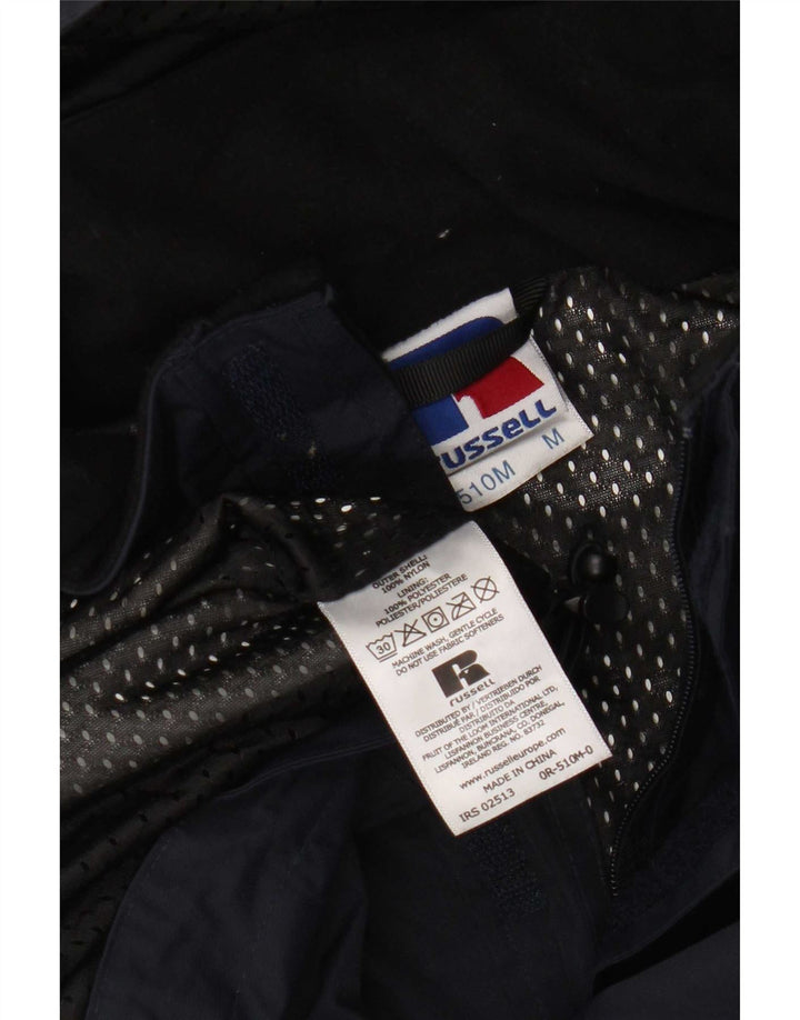 Russell Athletic Chaqueta impermeable con capucha para hombre UK 38 Medium Azul marino Nylon