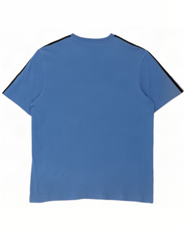 Adidas - Camiseta gráfica para hombre, talla grande, algodón azul