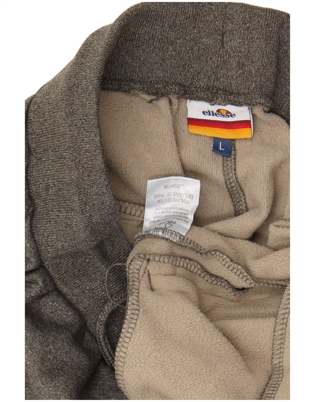 ELLESSE Pantalones de chándal para hombre Joggers Large Grey Moteado Poliéster