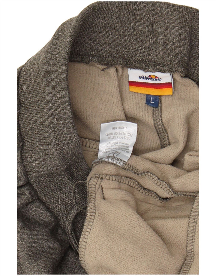 ELLESSE Pantalones de chándal para hombre Joggers Large Grey Moteado Poliéster