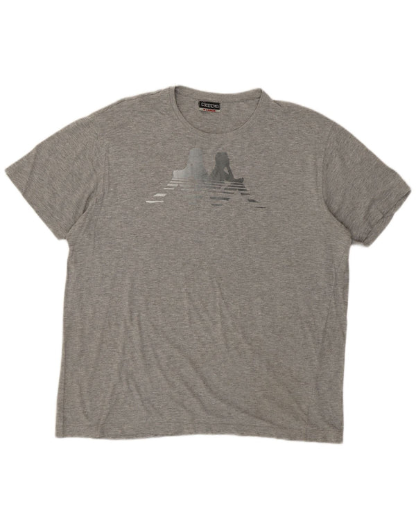 KAPPA Camiseta gráfica para mujer Top UK 18 XL Algodón gris