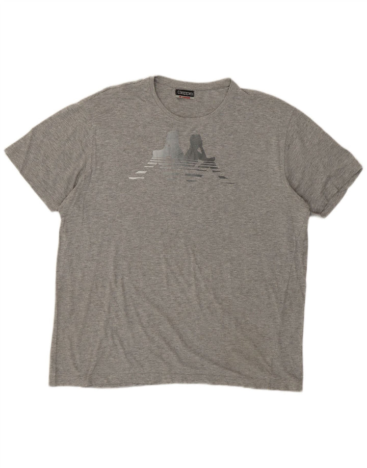 KAPPA Camiseta gráfica para mujer Top UK 18 XL Algodón gris