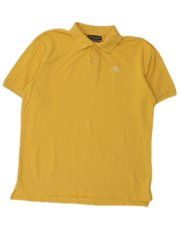 Polo Kappa Hombre Grande Amarillo Algodón