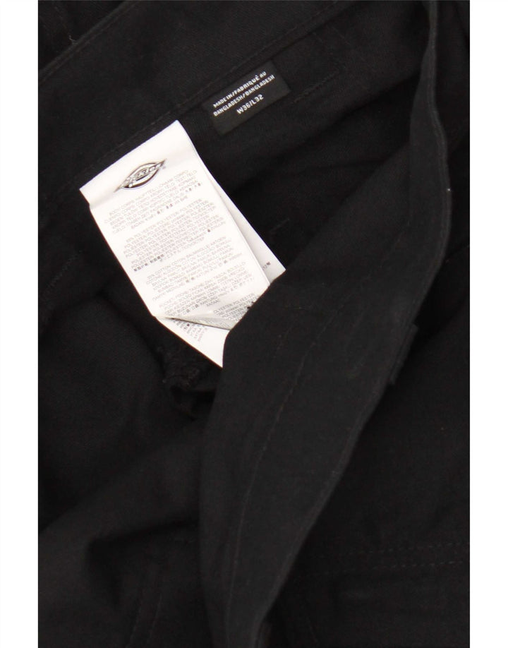Dickies Pantalones cargo rectos para hombre W36 L32 Poliéster negro