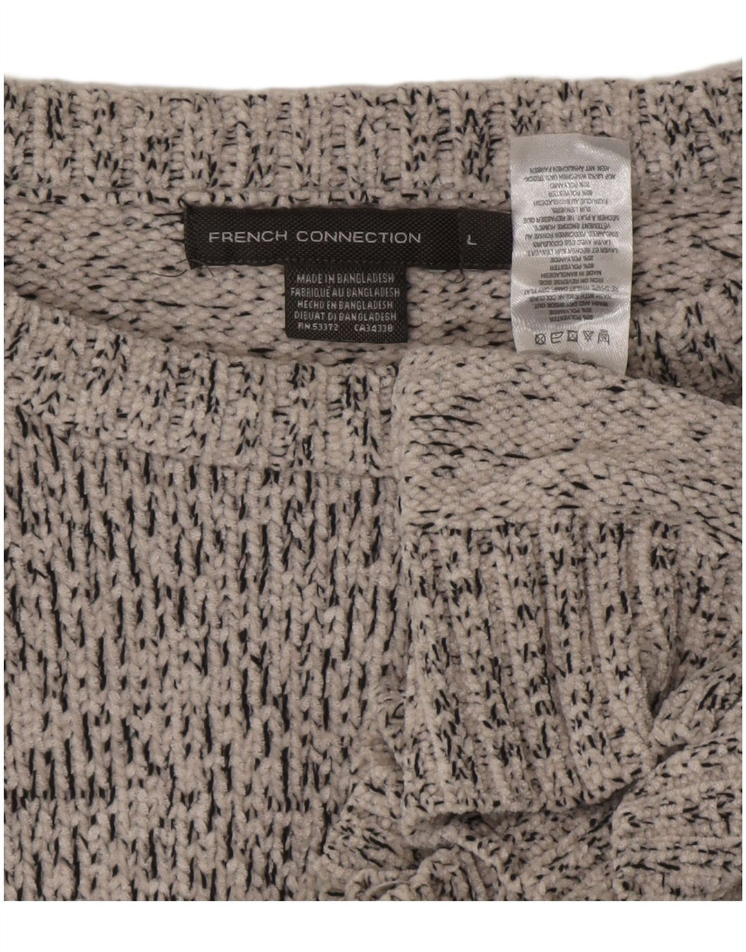FRENCH CONNECTION Suéter tipo jersey con cuello barco para hombre Poliéster gris grande