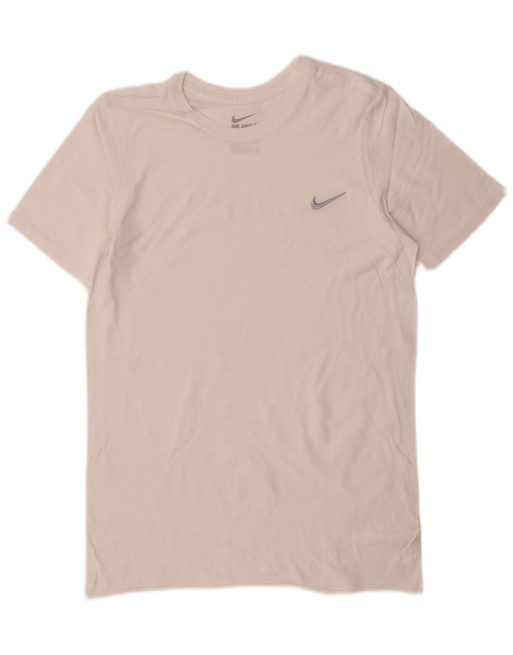 Nike Camiseta de corte atlético para hombre, talla pequeña, color blanco