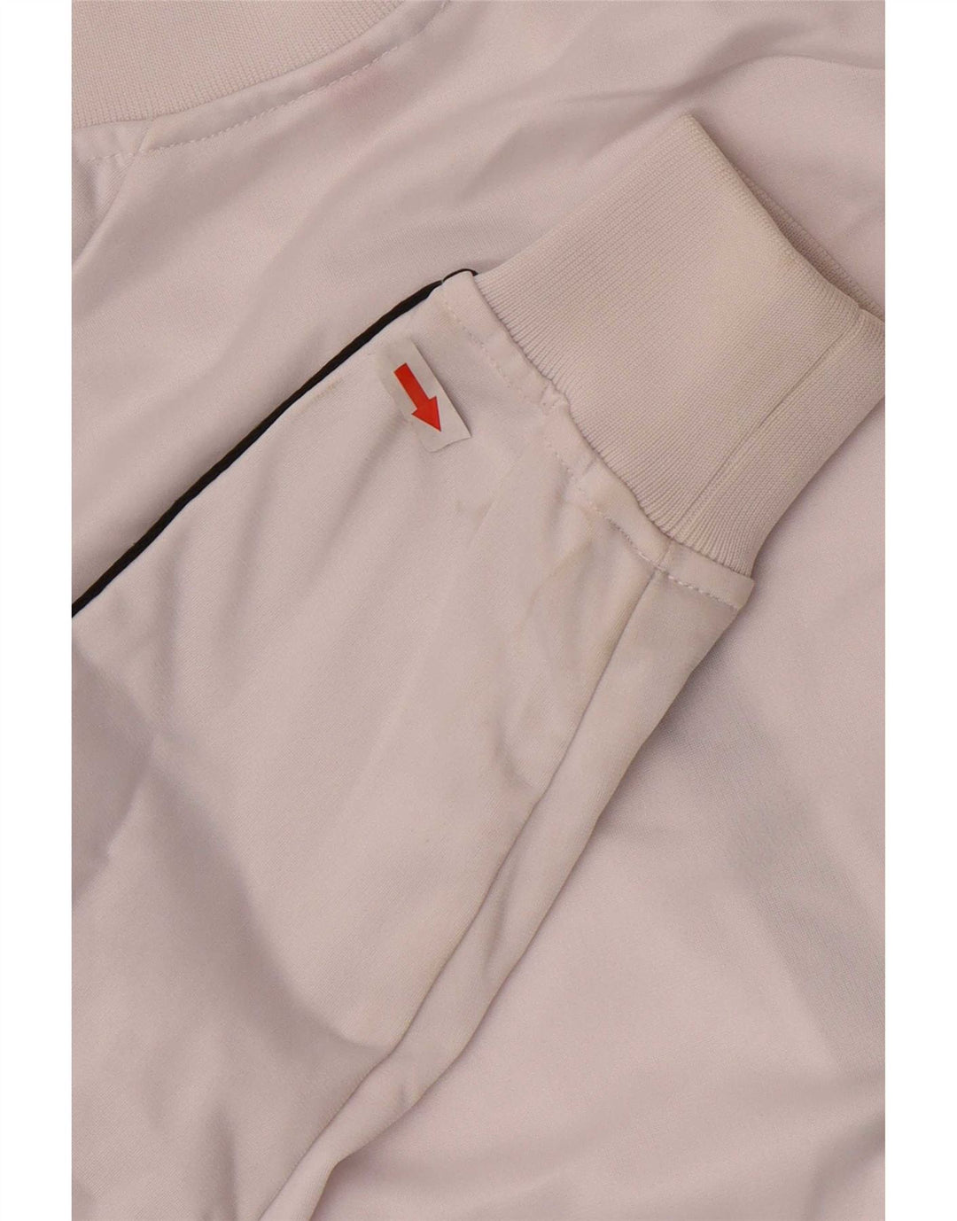 Kappa Mujer Gráfico Chándal Top Chaqueta UK 10 Small Blanco Colorblock