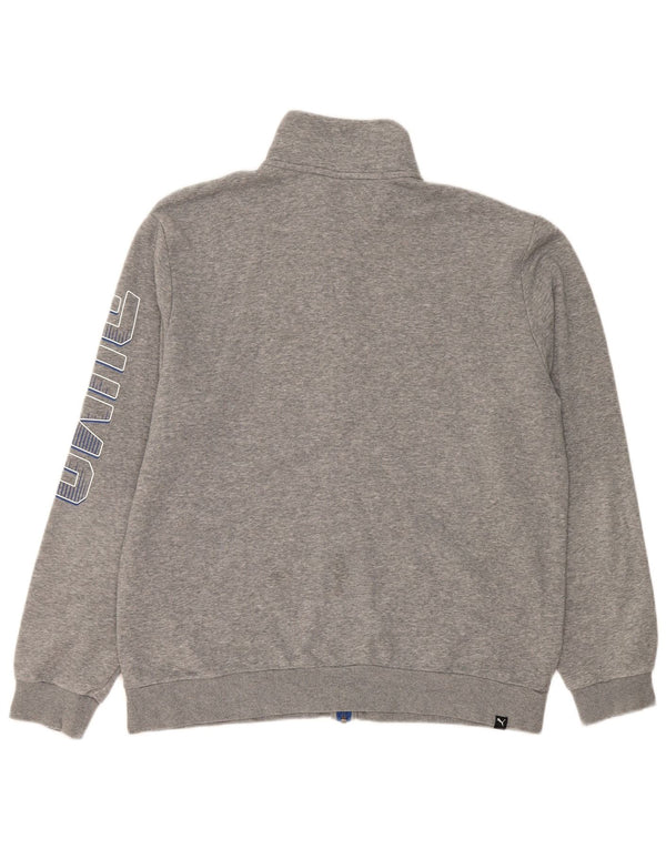 Puma Chaqueta de chándal gráfica para hombre de algodón moteado gris grande