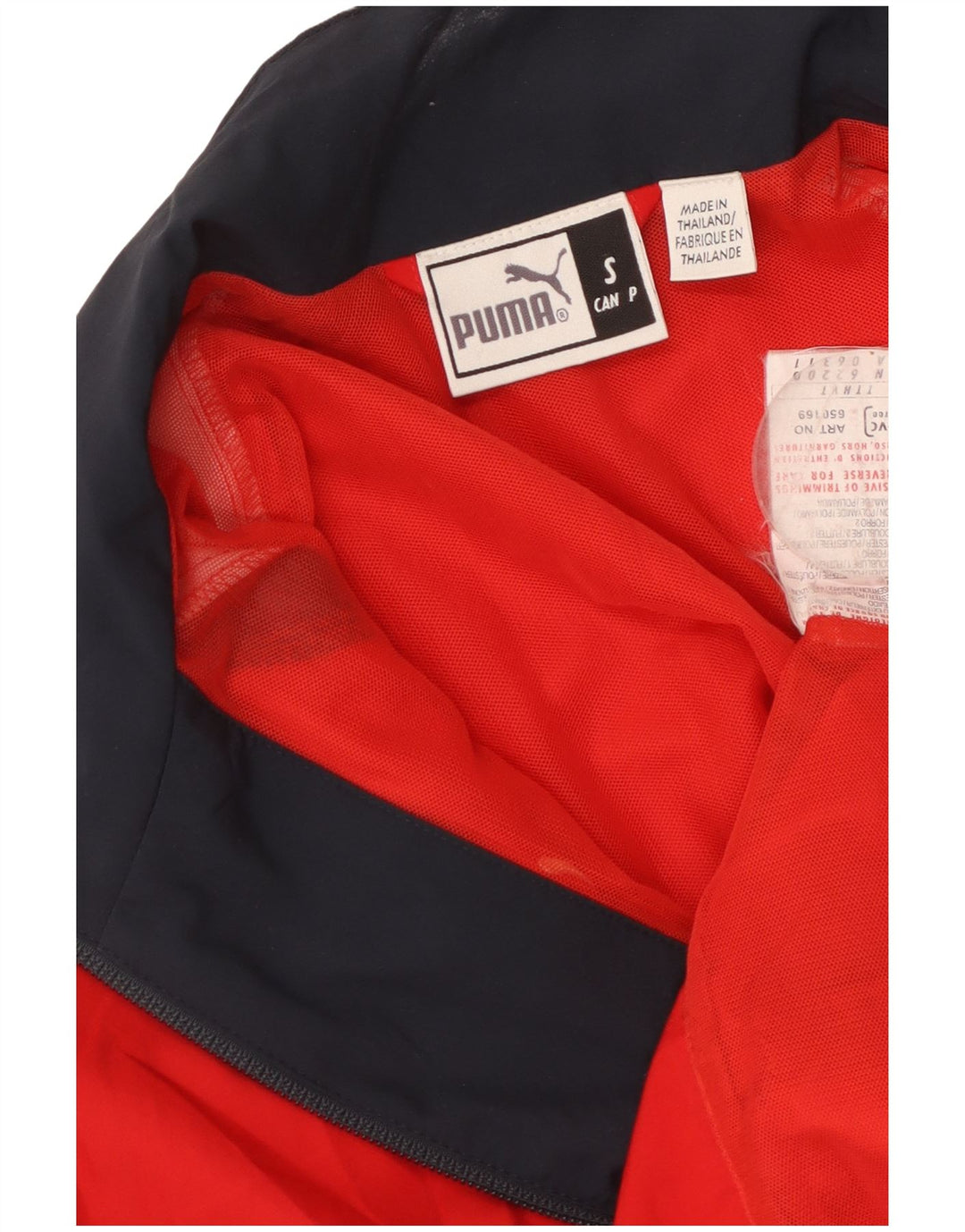 PUMA Chaqueta de chándal para hombre, talla pequeña, color rojo, poliéster