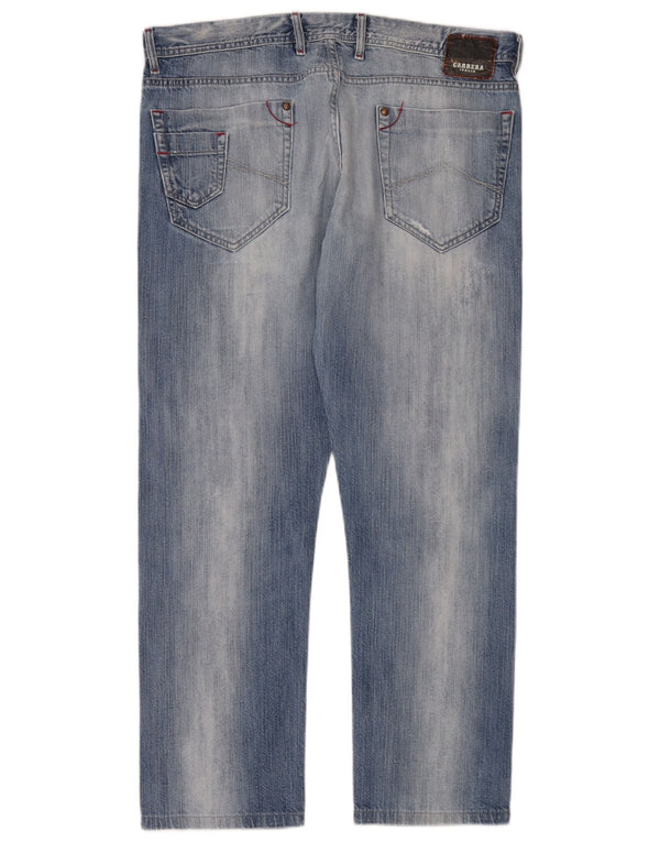 Carrera Jeans Rectos Para Hombre W36 L30 Algodón Azul