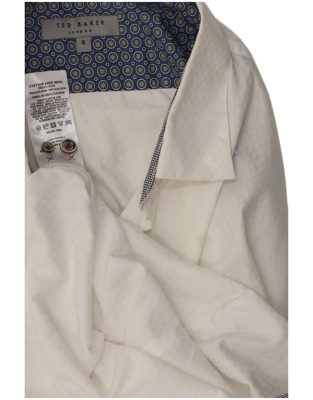 Ted Baker Camisa para hombre Talla 6 2XL Algodón blanco