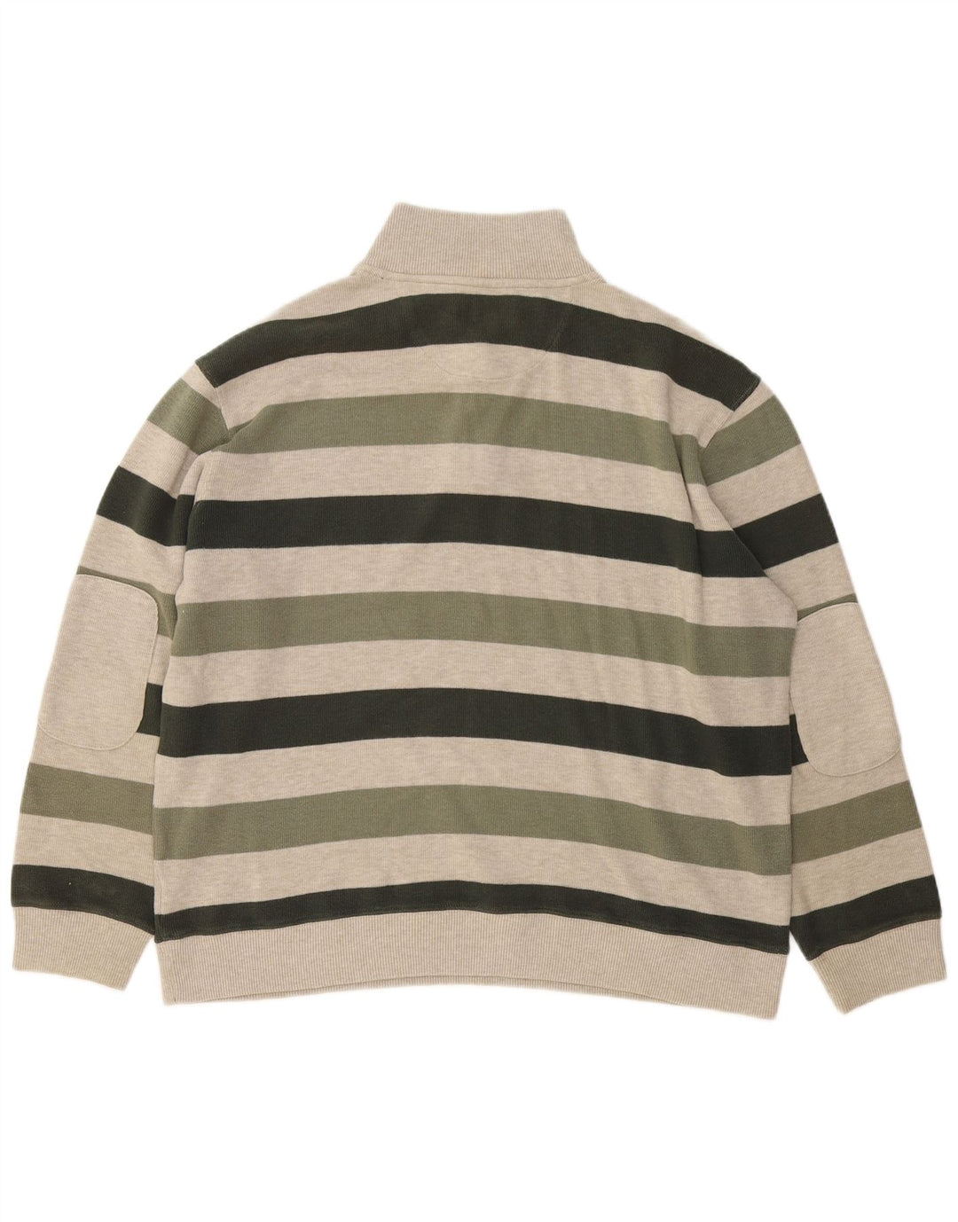 Marks & Spencer Suéter tipo jersey con cuello y cremallera en azul Harbor para hombre, talla grande, color caqui