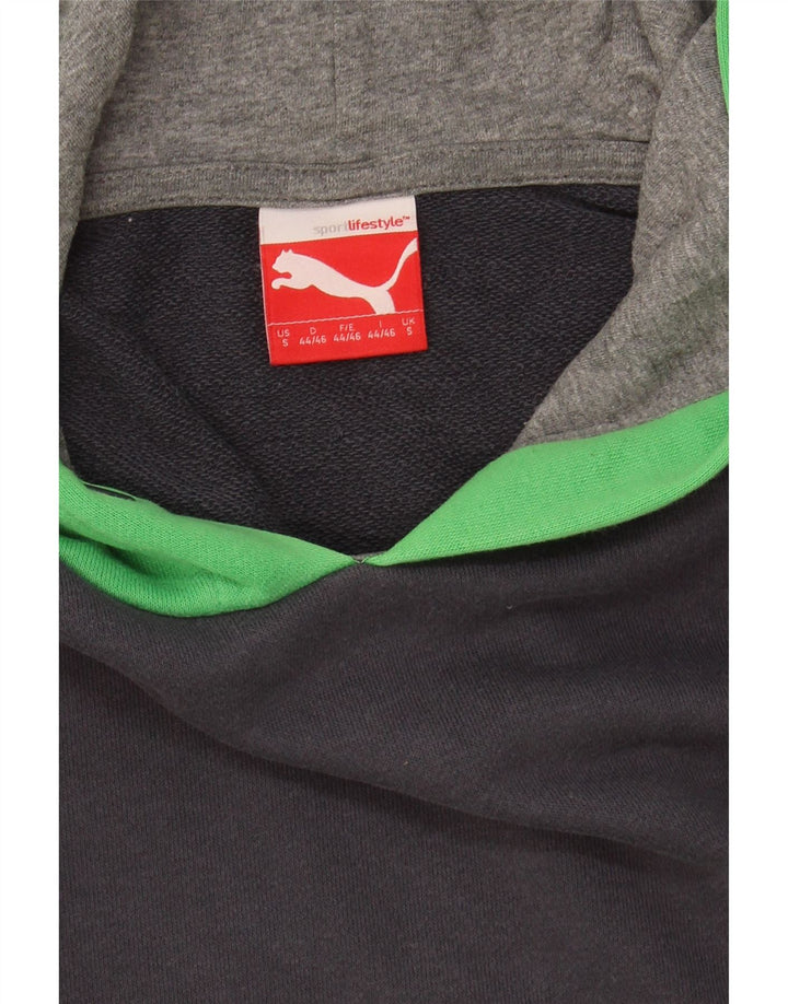 PUMA Mens Hoodie Jumper Small Multicoloured Colourblock Vintage Puma and Second-Hand Puma from Messina Hembry 