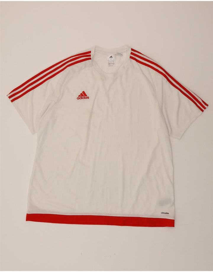 Adidas Mens Climalite Camiseta Top 2XL Blanco Poliéster