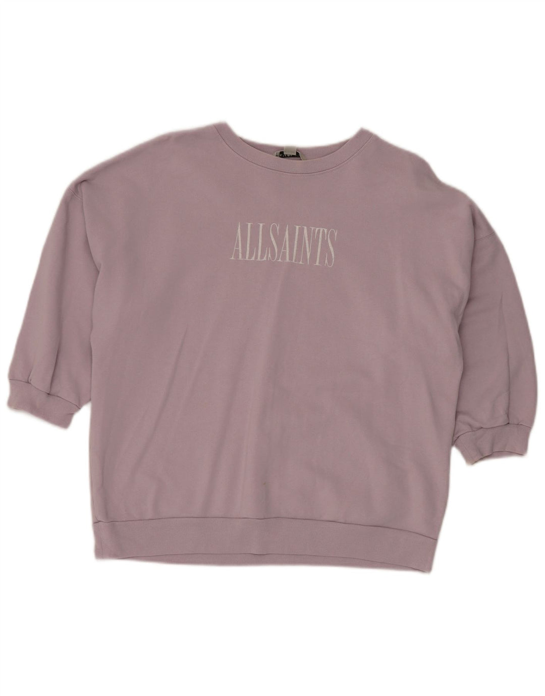 ALL SAINTS Sudadera con gráfico extragrande para mujer UK 10 Small Purple