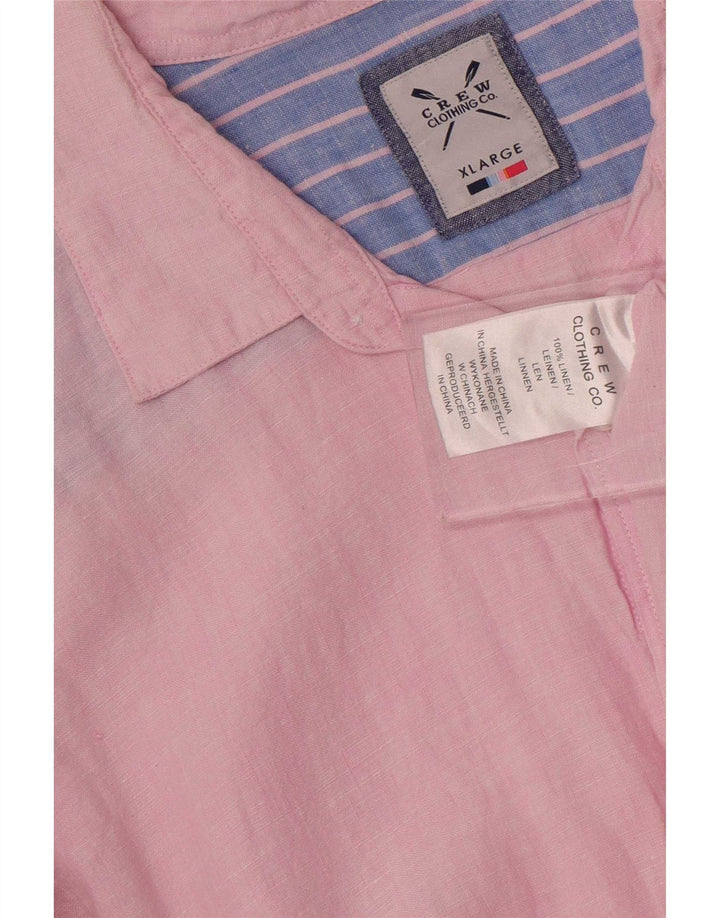 Crew Clothing Camisa para hombre XL Lino rosa
