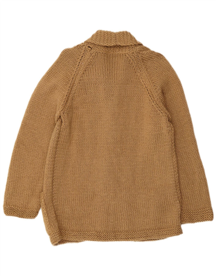 Vintage mujer Cardigan suéter Reino Unido 12 Medio Beige