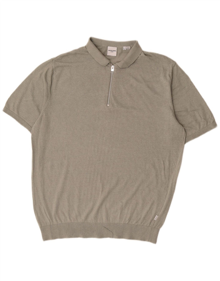 Jack & Jones Polo De Manga Corta Para Hombre 3XL Gris