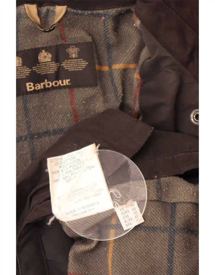 Barbour Chaqueta de algodón encerado para mujer Reino Unido 44 Poliéster marrón grande