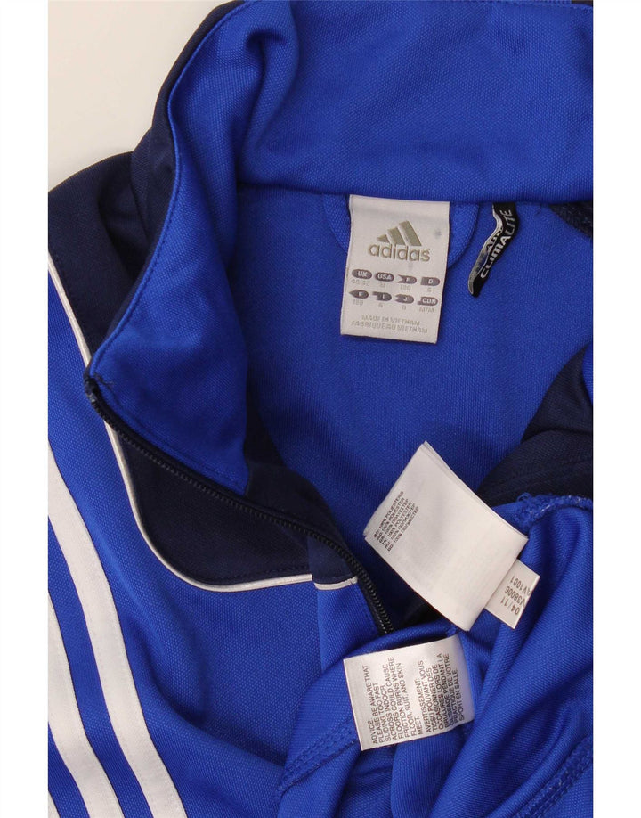 Adidas Hombre Climalite Jersey Chándal Top Azul Medio Colorblock