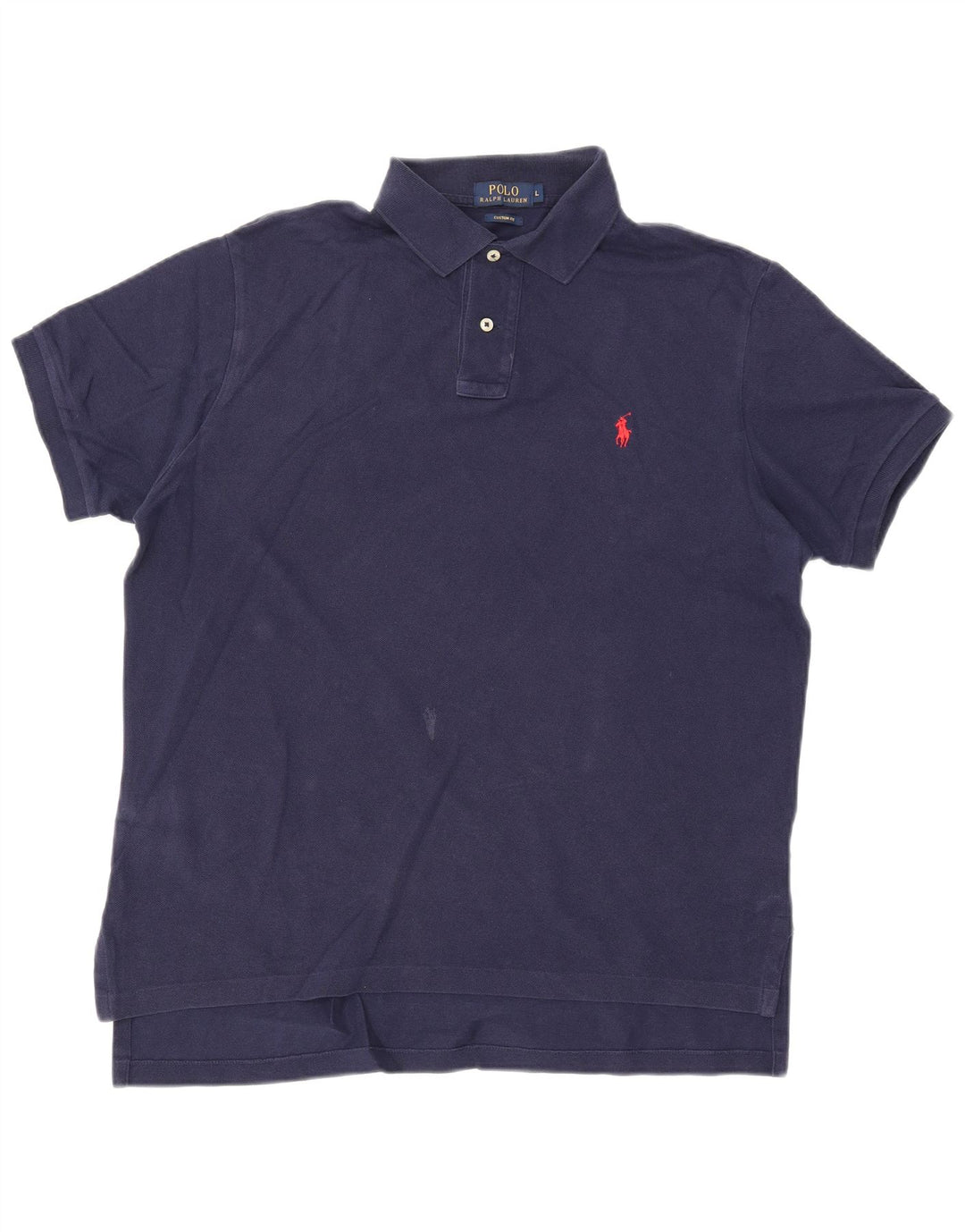 POLO RALPH LAUREN Polo de ajuste personalizado para hombre grande de algodón azul marino