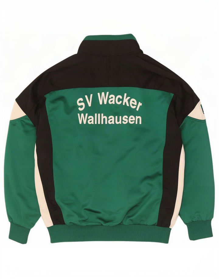 Saller Mens Chaqueta De Chándal Con Gráfico Grande Verde Color Block Poliéster